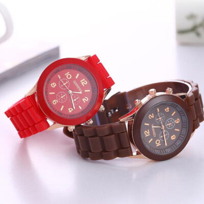 Ngoại thương xuyên biên giới Đồng hồ nữ Geneva thời trang sinh viên đồng hồ silicon đồng hồ thạch anh nữ