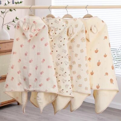 Mùa xuân và mùa hè chăn bông cho bé crepe 4 lớp vỏ chăn cho bé chăn bông gạc phòng sinh chăn bông bọc trẻ sơ sinh khăn đồ dùng cho bà mẹ và trẻ em