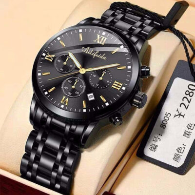 Eli Feida Thật 6 Kim Đa Năng Dây Thép Nam Đồng Hồ Thạch Anh Douyin Trực Tiếp Vụ Nổ Lịch Khóa Bướm