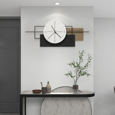 Hiện đại Ánh sáng đơn giản Đồng hồ sang trọng Đồng hồ treo tường Phòng khách New Net Red Home Thời trang Đồng hồ treo tường Trang trí sáng tạo Đồng hồ treo tường