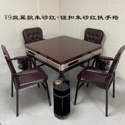 Máy mạt chược im lặng mới Bàn ăn gấp hoàn toàn tự động, cờ vua và phòng trà khách sạn, máy bốn cổng, mạt chược đa chức năng