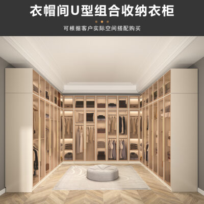 Tủ quần áo nhà phòng ngủ đơn giản hiện đại cloakroom tủ kết hợp cửa kính bàn trang điểm một tủ quần áo căn hộ nhỏ