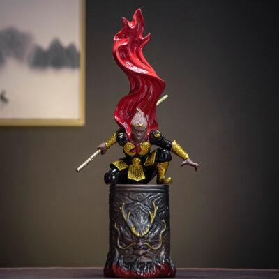 Sáng Tạo Gốm Sứ Tôn Ngộ Không Lớn Trang Trí Nhà Phòng Khách Chiến Đấu Chiến Thắng Fobo Cổ Trang Trí Khung Xoay Nhà Sản Xuất Bán Buôn