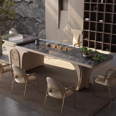 Bàn trà trọn bộ đá đĩa bàn trà Đẹp hiện đại văn phòng sang trọng bàn trà kết hợp bàn trà kung fu gia đình bàn trà uống trà