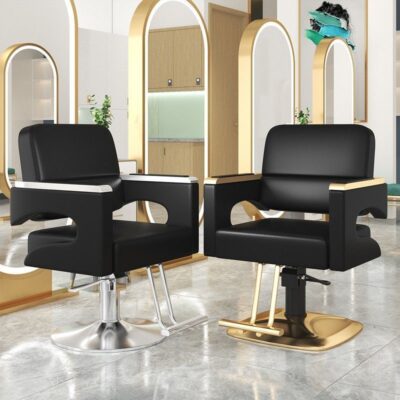 Tiệm cắt tóc lưới salon tóc đỏ ghế cắt tóc đặc biệt ghế làm tóc lưới màu đỏ ghế nâng tiệm làm tóc ghế làm việc lớn