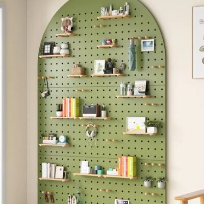 Gỗ đặc lỗ bảng treo tường vách ngăn trang trí kệ giá để đồ kệ sách bằng gỗ vách ngăn