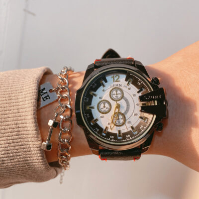 ins phiên bản Hàn Quốc đơn giản mặt số lớn xu hướng cá tính đồng hồ mát mẻ thời trang sinh viên bầu không khí cổ điển đồng hồ đeo tay nam