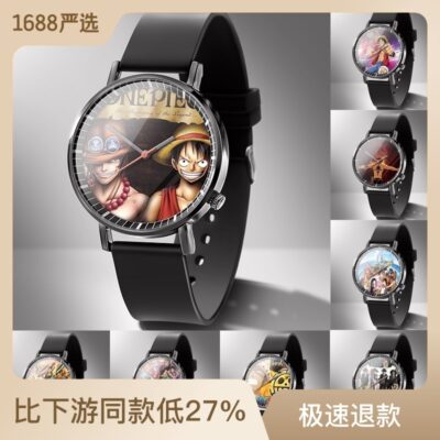 Cướp biển Ace Luffy phim hoạt hình học sinh xu hướng thời trang đồng hồ đeo tay thạch anh nam và nữ