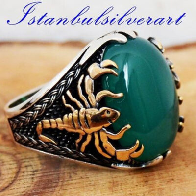 Weiya quốc tế miễn phí bán đá quý hoài cổ cổ điển bọ cạp vòng động vật phổ biến nhà máy sản xuất đồ trang sức cung cấp trực tiếp