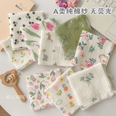 ins khăn nước bọt cho bé khăn ợ hơi loại A khăn gạc cotton nguyên chất khăn vuông nhỏ cho bé khăn tay trẻ em khăn mặt mềm mại