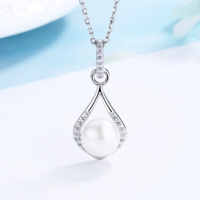 Mới Ngọc Trai Nước Ngọt Dát Zircon Mặt Dây Chuyền Vòng Cổ Châu Âu Và Mỹ Đơn Giản Nữ Thanh Lịch Tính Khí Xương Đòn Dây Chuyền