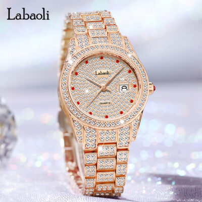 Đồng Hồ Nữ Labaoli La Baoli Live Explosion Full Kim Cương Đồng Hồ Nữ Chống Nước Cao Cấp Lịch Quartz Đồng Hồ