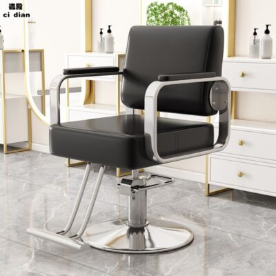 Ghế làm tóc salon tóc ghế đặc biệt tiệm cắt tóc có thể đặt xuống ghế cắt tóc lưới màu đỏ đơn giản thuốc nhuộm nóng ghế nâng