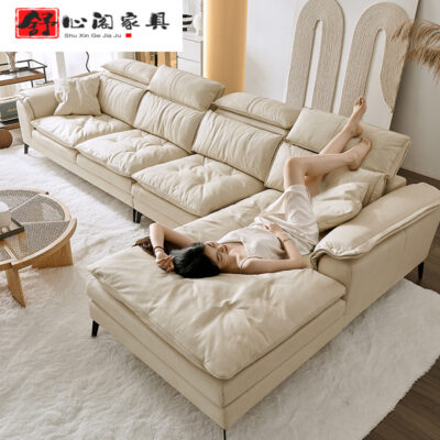 Kem Fengyunduo sofa vải hiện đại công nghệ tối giản vải xuống gỗ chắc chắn rộng ngồi sâu ghế dài ghế sofa phòng khách