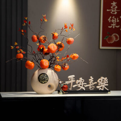 Bình An Niềm Vui 2023 Lối Vào Lối Vào Vật Trang Trí Tủ Tivi Phòng Khách Trang Trí Nhà Ánh Sáng Cao Cấp Phước Lành Xô Bình Hoa