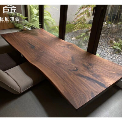 Gỗ óc chó ván lớn gỗ óc chó màu đen bàn trà bằng gỗ đơn giản hiện đại bàn trà bảng lớn bàn làm việc bàn 2 mét