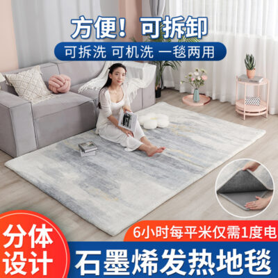 Có thể tháo rời và có thể giặt bằng máy có thể giặt được thảm điện sưởi ấm graphene phòng khách gia đình đệm sưởi sàn di động sưởi ấm đệm sưởi ấm chân
