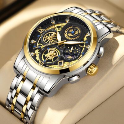 Thương Mại Nước Ngoài xuất khẩu Nổ Đồng Hồ Nam Chống Thấm Nước dạ Quang Đồng Hồ Đa Chức Năng AliExpress Đồng Hồ Thạch Anh Đồng Hồ Nam