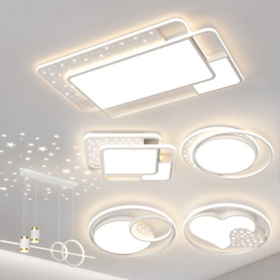 Đèn LED phòng khách sang trọng đèn chính nhà hàng sao đèn chùm hiện đại tối giản Bắc Âu phòng ngủ ốp trần toàn bộ ngôi nhà trọn gói