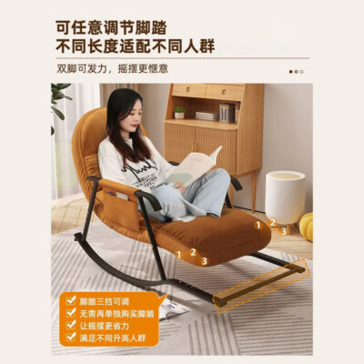 Lưới đơn màu đỏ ghế sofa lười bập bênh công nghệ ghế bập bênh vải có thể ngả người lớn ban công nhà giải trí có thể nằm và ngủ