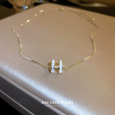 Vàng Thật Vỏ Mạ Điện Đính Đá Zircon Chữ Vòng Cổ Nữ Hàn Quốc Cao Cấp Ánh Sáng Sang Trọng Xương Đòn Mặt Dây Chuyền Mặt Dây Chuyền Bán Buôn Nữ