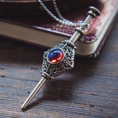 Pappas Máu Liên Minh Thanh Kiếm Người Hầu Cặp Đôi Vòng Cổ Retro Hơi Thở Của Rồng Mặt Dây Chuyền Đá Ma Thuật Harry Potter Tuyệt Vời Động Vật