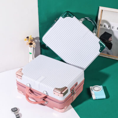 Vali phong cách retro mới 16 inch có khóa kết hợp vali nhỏ nhẹ vali nội trú 14 inch túi đựng mỹ phẩm nữ