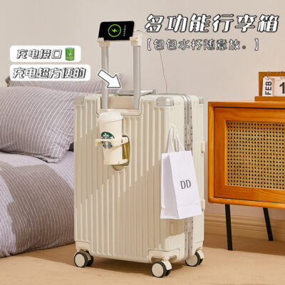 Vali nữ sạc đa năng 20 inch nội trú  bền xe đẩy du lịch sinh viên dung tích lớn