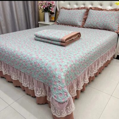 Bốn Mùa Mới Giặt Vải Lanh Cotton Mùa Hè Mát Mẻ Chăn Bốn Mảnh Trải Giường Hút Ẩm Thoáng Khí Chiếu Tatami Kang Chăn Giường Bán Buôn