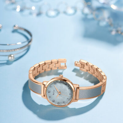 Mới ELY thương hiệu đồng hồ thạch anh nữ đặt nhà máy tại chỗ bán buôn quy mô nhỏ gợn nước đơn giản và tinh tế