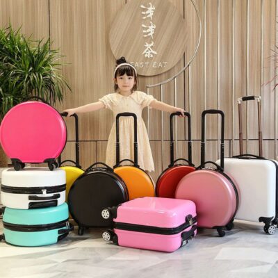 Xe đẩy trẻ em vali lưới hoạt hình màu đỏ vali bé trai và bé gái vali bánh xe đa năng 18 inch dành cho học sinh nội trú trailer
