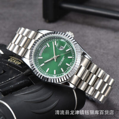 2023 AliExpress Bán Nữ Lịch Kép Lao Động Đồng Hồ 3 Kim Thạch Anh Thép Chắc Chắn Đồng Hồ Nhà Máy Bán Buôn