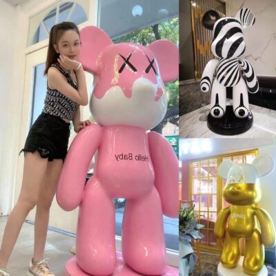 Internet người nổi tiếng bạo lực gấu tân gia nhà mới trang trí phòng khách trang trí trung tâm mua sắm trang trí lớn cửa hàng làm tóc trang trí cửa hàng quần áo