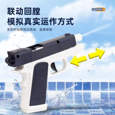 Đồ chơi trẻ em súng nước m1911 bằng tay tự động bắn ngược súng nước đồ chơi trẻ em Glock chơi nước mùa hè