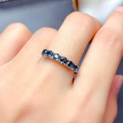Nhẫn Thời Trang Mới Khảm Mô Phỏng Con Công Xanh Topaz Viên Kim Cương Đầy Màu Sắc Kho Báu Mở Nhẫn Nữ Người Nổi Tiếng Trên Mạng Trực Tiếp Bán Chạy