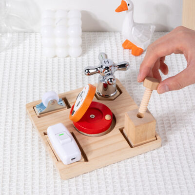 Bảng bận rộn cho bé giáo dục sớm hình bảng ghép hình vít công tắc âm thanh bảng Montessori giáo dục sớm giáo dục đồ chơi trẻ em