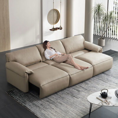 Phong cách Ý tối giản xuống chức năng sofa hiện đại kích thước tối giản căn hộ phòng khách sofa điện tai voi