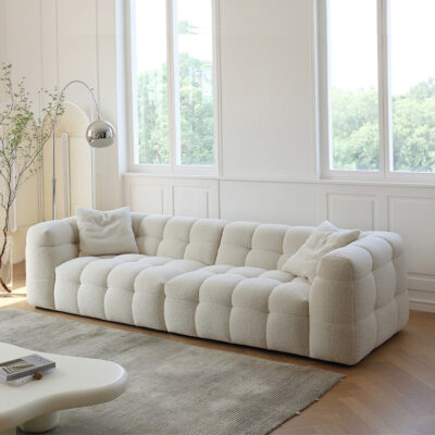 Pháp phồng BOBA kẹo bông sofa phòng khách căn hộ nhỏ đơn giản lưới màu đỏ ins phong cách kem sofa đám mây