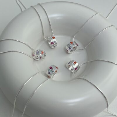 S925 Màu Bạc Zircon Passepartout Mặt Dây Chuyền Xương Rắn Vòng Cổ Thời Trang Tinh Tế Cá Tính Tính Khí Cao Cấp NSS686