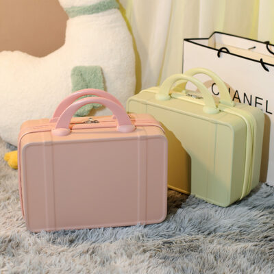 Hộp Đựng Mỹ Phẩm Retro 14 Inch Túi Du Lịch Nhỏ Tươi Vali Di Động Nhỏ 16 Inch Hành Lý In LOGO