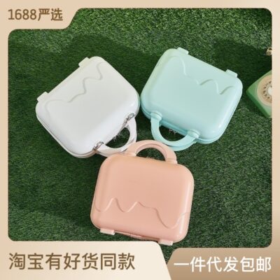 Bán hàng trực tiếp tại nhà máy 2023 phong cách hot vali 14 inch hộp mỹ phẩm tiện lợi lên máy bay vali lưu trữ hộp quà tặng hộp mỹ phẩm