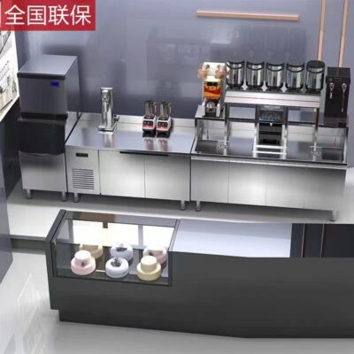 Thiết bị quán trà sữa trọn bộ bàn mổ inox tủ lạnh nước quầy bếp bảo quản bàn làm việc thương mại cung cấp quầy bar