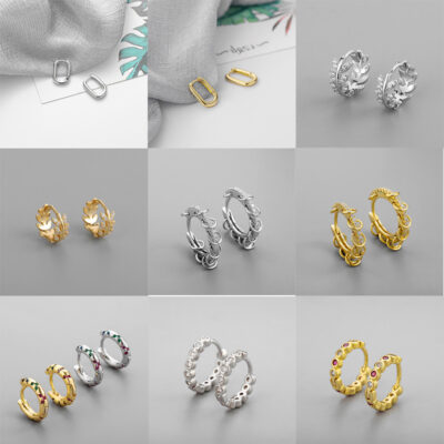 Hoa tai sang trọng ánh bạc s925 phiên bản Hàn Quốc dành cho nữ khảm kim cương ins mạ vàng phù hợp với bông tai màu đỏ lưới cao cấp phù hợp bán buôn tai nghe nhét tai đơn giản