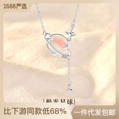 Liming thiết kế ban đầu bạc 925 hành tinh vòng cổ trang sức nữ cao cấp mùa thu đông trang sức bạc tua rua dây chuyền xương đòn