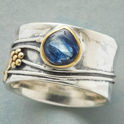chúc trang sức mới giọt nước aquamarine cánh hoa thời trang nữ nhẫn đính hôn cô dâu hai màu