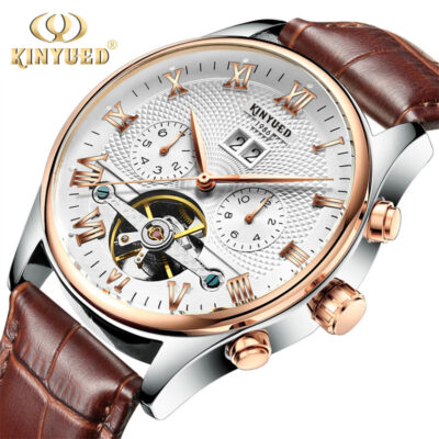 KINYUED Jinyueda Automatic Hollow Tourbillon Men's Mechanical Watch Swiss Men's Performance Sỉ
