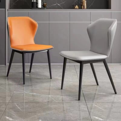 Ghế ăn nhà tối giản hiện đại bàn ăn và ghế lưng ghế ánh sáng sang trọng lưới đỏ công nghệ phân vải ghế bướm ghế nhà hàng