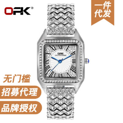 MỘT dropshipping OPK thương hiệu đồng hồ phong cách bùng nổ nạm kim cương trang sức thanh lịch khóa khóa đồng hồ thạch anh đồng hồ nữ đồng hồ đeo tay nữ