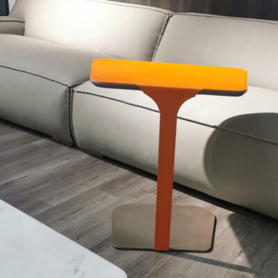 Phong cách thiết kế đèn bàn bên sang trọng phong cách sang trọng sofa hiện đại bàn góc Ý tối giản màu cam vuông bàn cà phê sắt phòng khách nhà