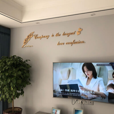 TRUYỀN HÌNH nền tường trang trí mặt dây chuyền chữ cái Tiếng Anh ba chiều dán tường Bắc Âu phòng khách phòng ngủ đầu giường trang trí